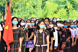 Học sinh Trường Phổ thông dân tộc Nội trú Ba Vì (Hà Nội). Ảnh: Kiều Anh