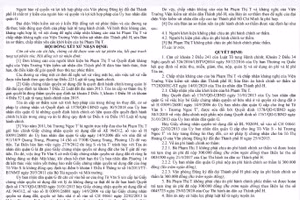 Một bản án phúc thẩm. Ảnh: Như Ý