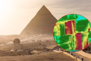 Một số khối đá của Kim tự tháp có dị thường về nhiệt.