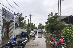 Đám tang của em Công và em Vy tại thôn Triều Châu, xã Duy Phước (huyện Duy Xuyên, tỉnh Quảng Nam).