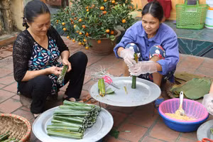 Bánh nẳng làng Dòng được chế biến khá công phu.