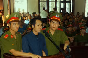 Bị cáo Lê Thanh Đại tại phiên tòa xét xử.