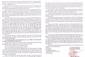 Một phần công văn của Viện KSND TPHCM liên quan đến vụ án. Ảnh: Như Ý
