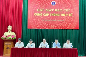 Họp báo cung cấp thông tin y tế. Ảnh: BYT.