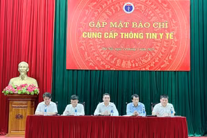 Họp báo cung cấp thông tin y tế. Ảnh: BYT.
