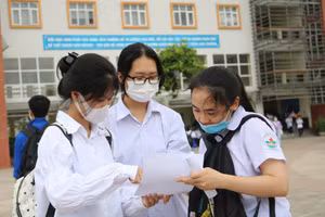 Các thí sinh tại kỳ thi tuyển vào lớp 10, năm học 2021 - 2022 tại Thái Nguyên 