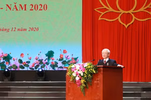 Tổng Bí thư, Chủ tịch nước Nguyễn Phú Trọng phát biểu tại Đại hội Thi đua yêu nước toàn quốc lần thứ X.