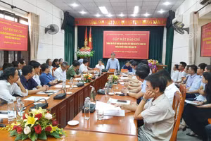 Ông Vũ Đại Thắng, Bí thư Tỉnh uỷ tỉnh Quảng Bình phát biểu tại cuộc gặp mặt báo chí sáng 27/8.