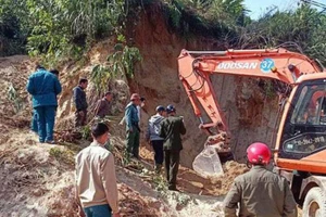 Hiện trường vụ lở đất.