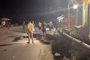 Hiện trường vụ tai nạn giao thông
