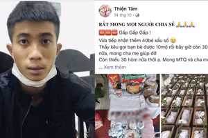 Dối tượng Trần Văn Dũng và bài viết kêu gọi từ thiện của mình