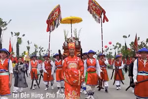 Không gian văn hóa tại Lễ hội Đền Hùng.