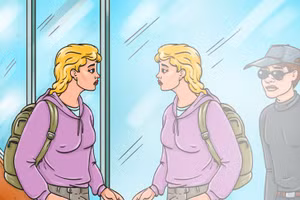 Sử dụng gương để kiểm tra xung quanh