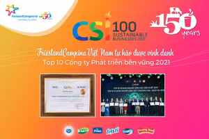 Tập đoàn sở hữu sữa cô gái Hà Lan được vinh danh top 10 doanh nghiệp phát triển bền vững