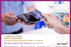 Ưu đãi hấp dẫn "Happy Weekend" dành riêng chủ thẻ BAC A BANK - TH Truemart