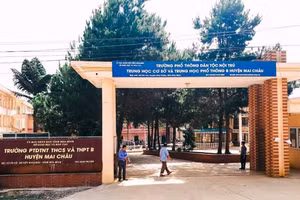 Điểm thi trường phổ thông DTNT THCS B huyện Mai Châu.