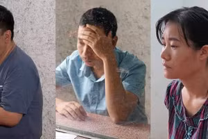 Ba bị can tại cơ quan Công an.