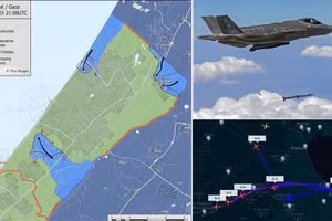 6 tiêm kích F-16 Mỹ lao qua Saudi chặn tên lửa Houthi đánh vào Israel