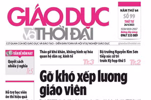 Tin tức báo in 26/4: Gỡ khó xếp lương giáo viên