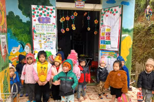 Học sinh tại điểm trường Nà Khuổi