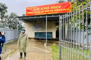 Trạm chỉ huy tiền phương khu vực lòng hồ Krông Pách thượng.