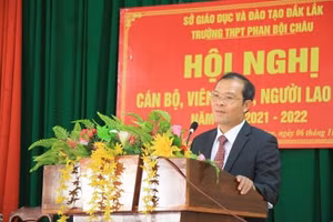 Ông Lã Mạnh Hà - Hiệu trưởng trường THPT Phan Bội Châu