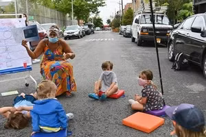 Một lớp học ngoài trời ở New York