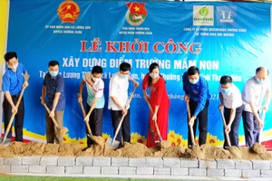 Khởi công xây dựng điểm trường mầm non Lương Thịnh (Lương Sơn, Thường Xuân, Thanh Hóa).