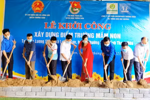 Khởi công xây dựng điểm trường mầm non Lương Thịnh (Lương Sơn, Thường Xuân, Thanh Hóa).