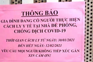 Huyện Triệu Sơn (Thanh Hóa) đang có 341 người về từ vùng dịch được cách ly tại gia đình.