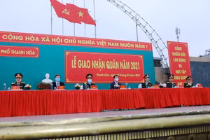 Lễ giao nhận quân năm 2021 tại TP Thanh Hóa.