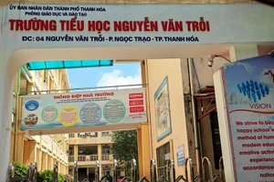 Trường Tiểu học Nguyễn Văn Trỗi (TP Thanh Hóa) đã cho học sinh tạm nghỉ học để phòng, chống dịch Covid-19.