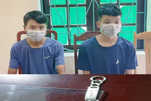 Hai nghi phạm trong vụ cướp tài sản của bé trai 8 tuổi.