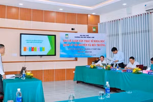 Một buổi bảo vệ luận văn thạc sĩ của Trường ĐH Nông Lâm - ĐH Huế.