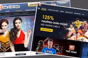 Hình ảnh một số giao diện trên website đánh bạc trực tuyến M88 đã bị triệt phá.