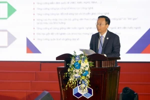 PGS.TS Mai Thanh Phong - Hiệu trưởng Trường ĐH Bách khoa - ĐHQG TPHCM, phát biểu tại sự kiện.