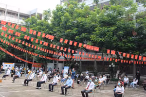 Không khí bầu cử tại KTX Trường ĐH Sư phạm TPHCM.