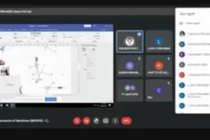 Màn hình lớp học trực tuyến giảng viên có phát ngôn gây tranh cãi với sinh viên.