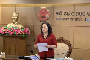 Thứ trưởng Ngô Thị Minh phát biểu tại cuộc họp.