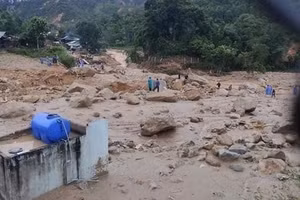 Hiện trường vụ lở đất ở Phước Sơn (Ảnh: PLO)