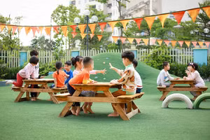 Các trường mầm non Hà Nội đã hoạt động trở lại.