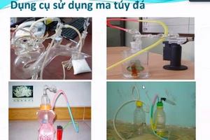 Các kiến thức về phòng chống ma túy được tuyên truyền đến học sinh.