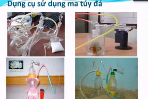 Các kiến thức về phòng chống ma túy được tuyên truyền đến học sinh.