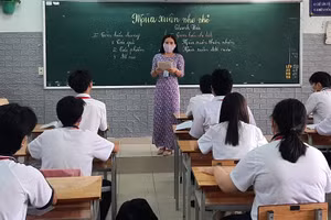 Buổi học và ôn tập của học sinh lớp 9 tại Trường THCS Lý Thánh Tông (Quận 8, TPHCM), ngày 15/3.