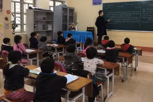 Lớp học của cô Bùi Thị Khuê - Trường PTDTBT Tiểu học An Lương (Văn Chấn, Yên Bái). Ảnh: NVCC