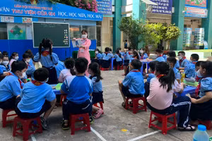 Một tiết học Tiếng Anh của học sinh Trường Tiểu học Yên Thế (quận Tân Bình).