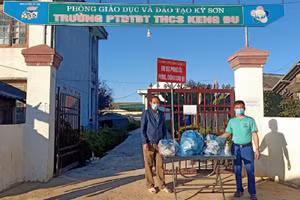 Trường Phổ thông DTBT THCS Keng Đu (huyện Kỳ Sơn, Nghệ An) đang có số lượng học sinh là F0 lớn nhất huyện.