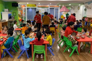 Cơ sở mầm non tại tầng 1 chung cư Platinum Residences (phường Ngọc Khánh, quận Ba Đình).