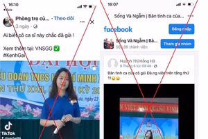 Nữ cán bộ đoàn bị lấy hình ảnh, rồi cắt ghép, bịa đặt thông tin. 