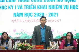 Công đoàn Giáo dục Nghệ An tổ chức Hội nghị đánh giá hoạt động năm học 2020 - 2021.